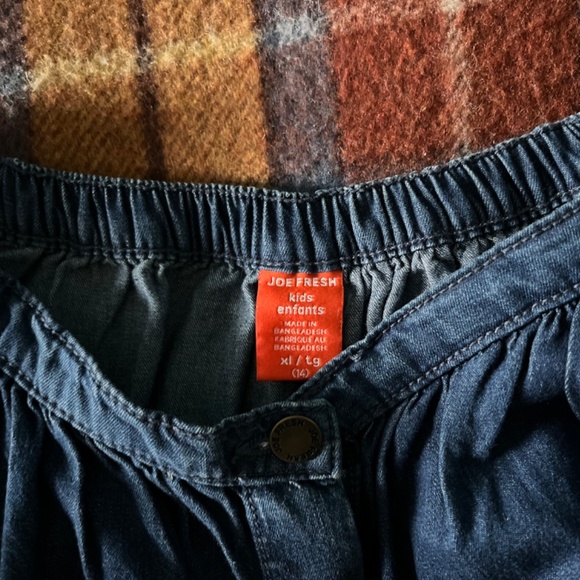 Joe Fresh Blue Denim Twirl Skirt With Pockets - Picture 3 of 3